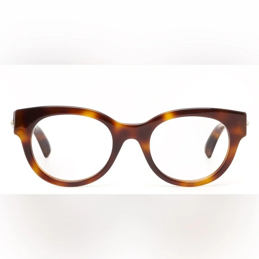 New - GUCCI OVAL EYEGLASSES GG0209O 002 HAVANA/GOLD 48MM 209 - Picture 3 of 7